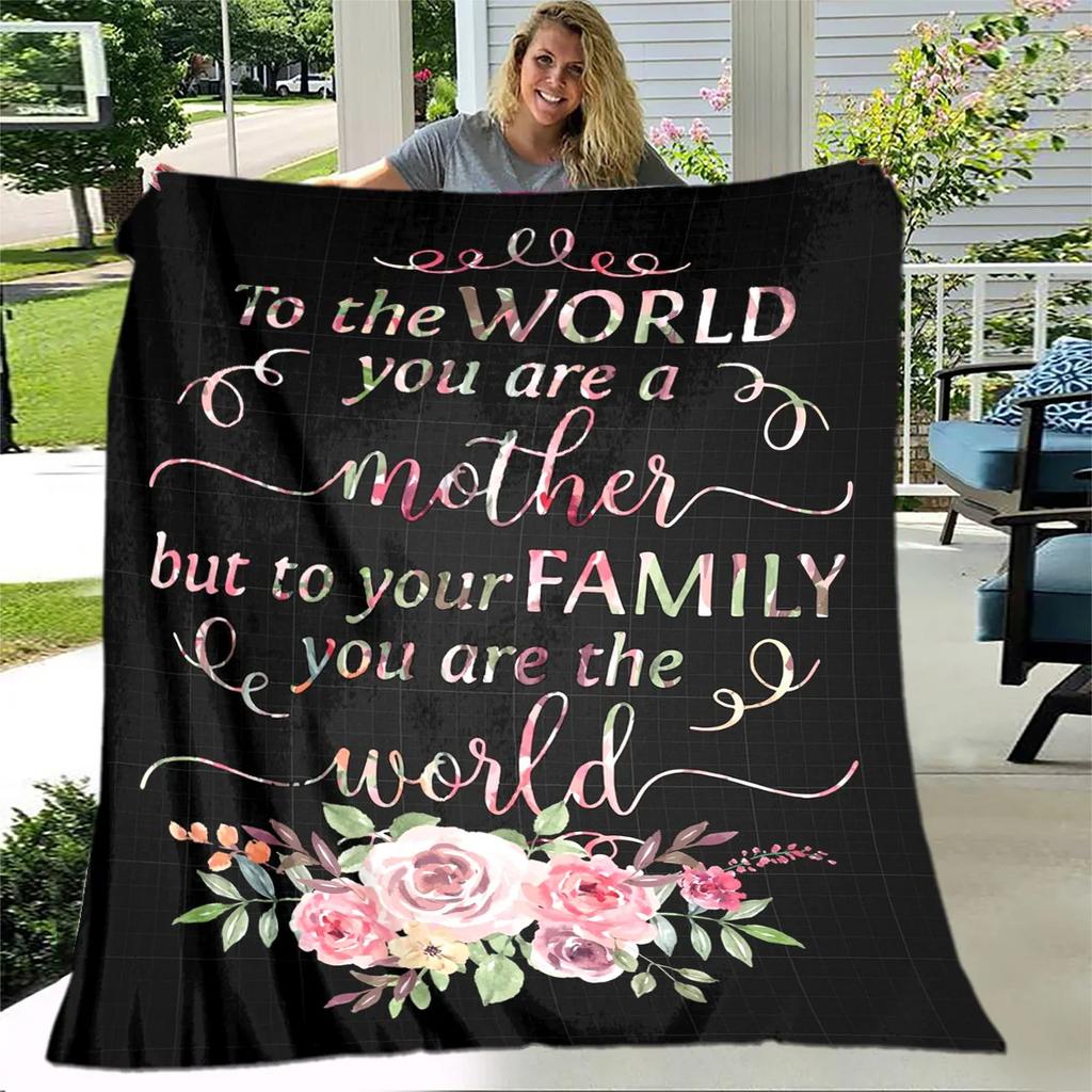 Одеяло серии «Моя мама, мама, подарок в виде письма», мягкое одеяло для дома, спальни, кровати, дивана, пикника, путешествия, офиса, одеяло, детское одеяло