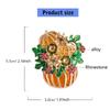 Брошь в виде тыквы на Хэллоуин с кристальными стразами для костюмной вечеринки, аксессуары для наряда и праздничное ювелирное украшение