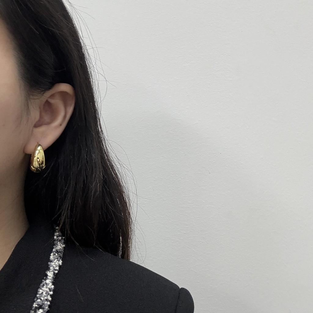 Minimalist U-Shaped Oval Earrings, Ear Buckles, Light Luxury, Retro, Exquisite, Advanced Texture, Commuting Personality, Versatile Earrings