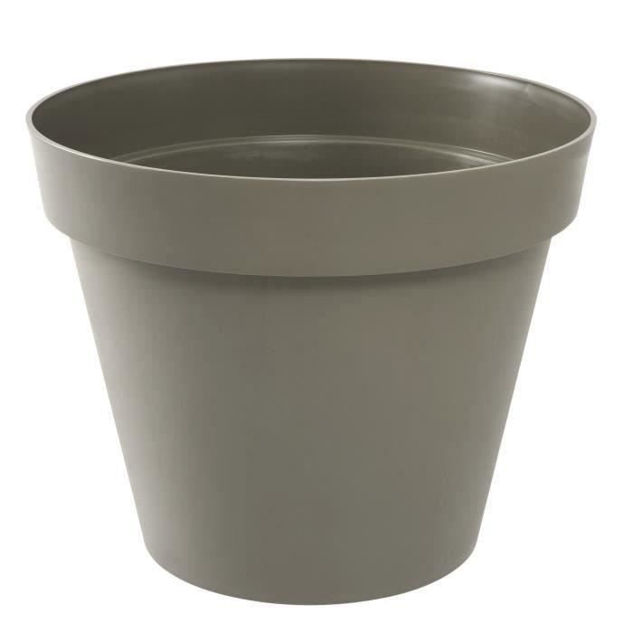 EDA Round Flower Pot TOSCANE - 76 L - Ø 60 X H 47 Cm - Taupe