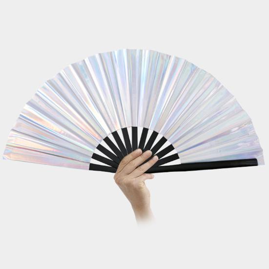 Блестящий ручной веер для женщин в китайском японском стиле, летний складной веер для фестиваля, вечеринки, клуба, танцев, фотографический реквизит
