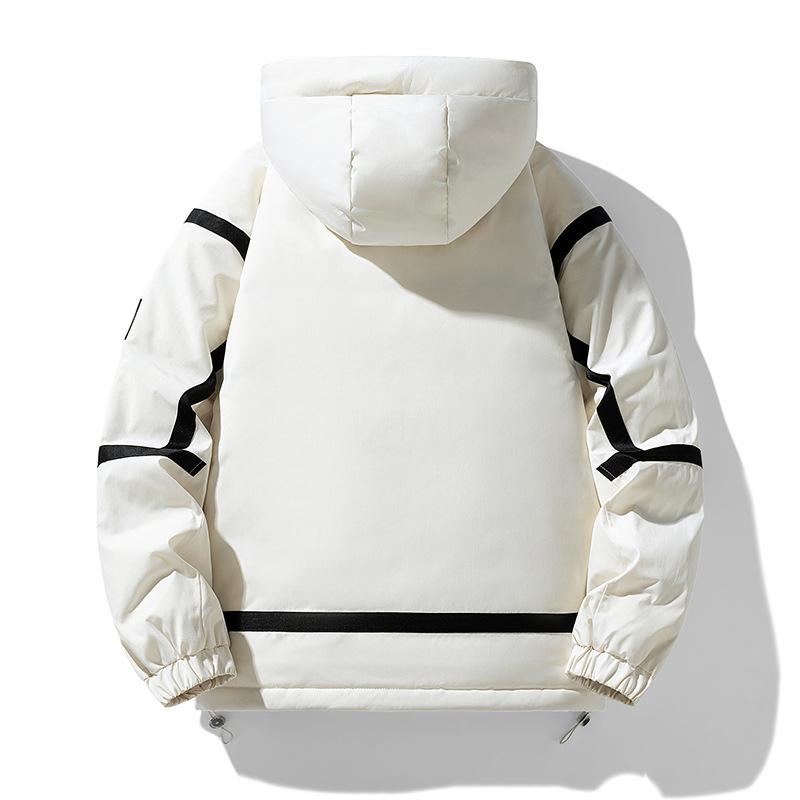 Зимняя мужская новая модная тенденция пуховик свободный повседневный уличный ветрозащитный теплый холодостойкий с капюшоном простой