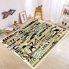 Простой ковер для спальни с цифровой печатью букв, коврик для пола с противоскользящим покрытием для гостиной, ковер для дивана и журнального столика, украшение для дома, придверный коврик