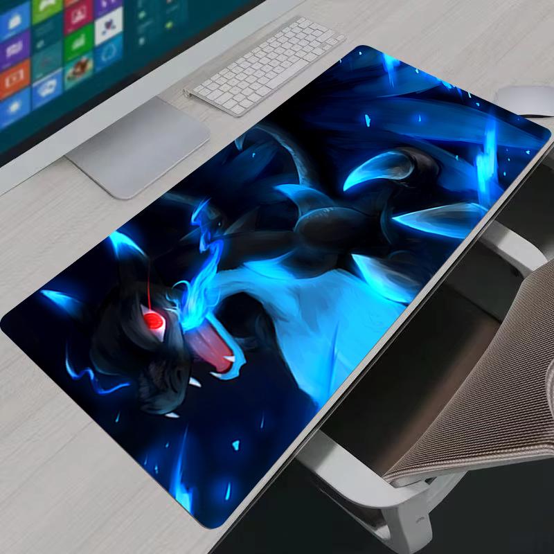 Mouse Pad Gaming Accessories Large Charizard Desk Mats Gamer Computer Office PC Laptop Keyboard Desk Pad Anime Mausepad