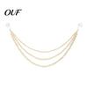 Winter Wonderland Party Supplies Christmas Faux Pearl Garland, Multi-Strand Beaded Swag Hanging Banner, Chain Reusable Acrylic Bead Strings