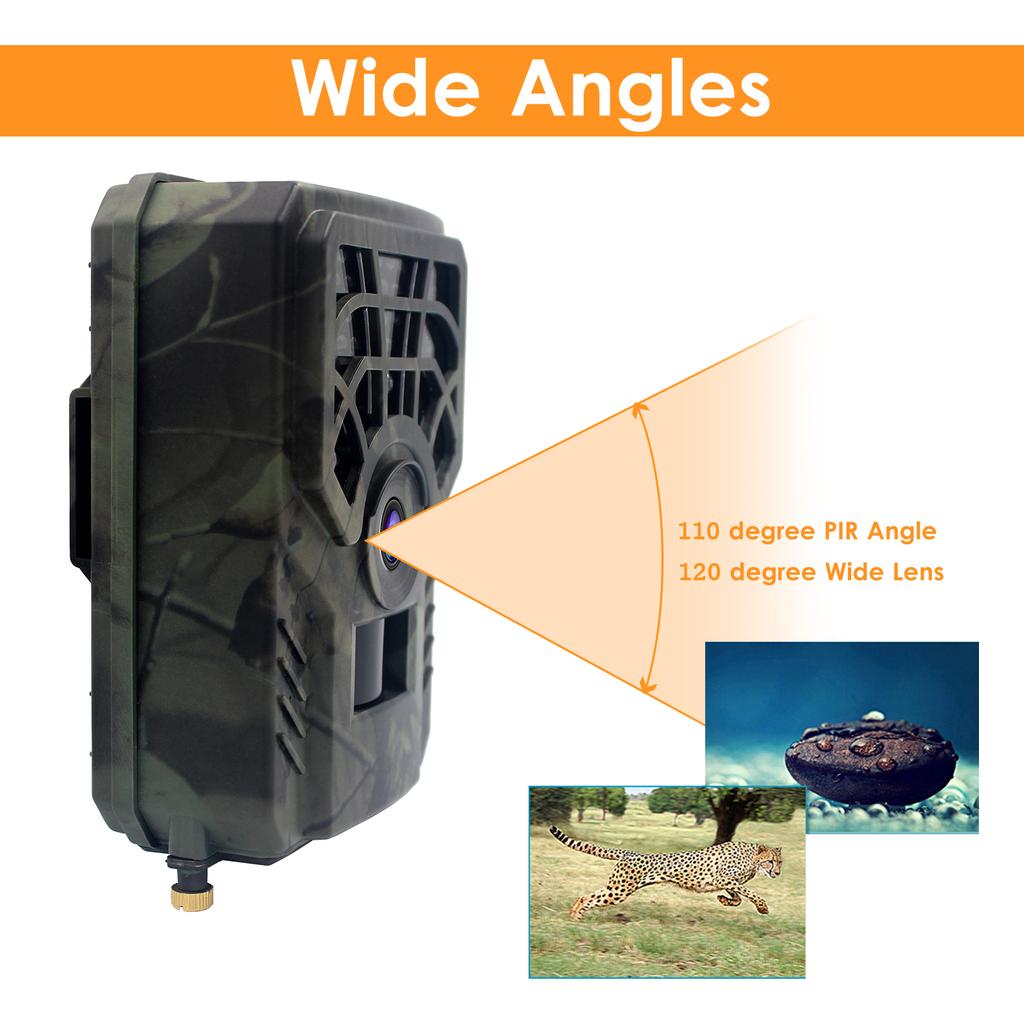 Цифровая камера для слежения 12 Мп HD для охоты и слежения с активацией движения и ночным инфракрасным видением