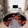1pc Ghost Flowers Office Round Area Rug,  Mat Suitable For Office, Under Office Chairs Bedroom Living Room Home Decor, Room Deco