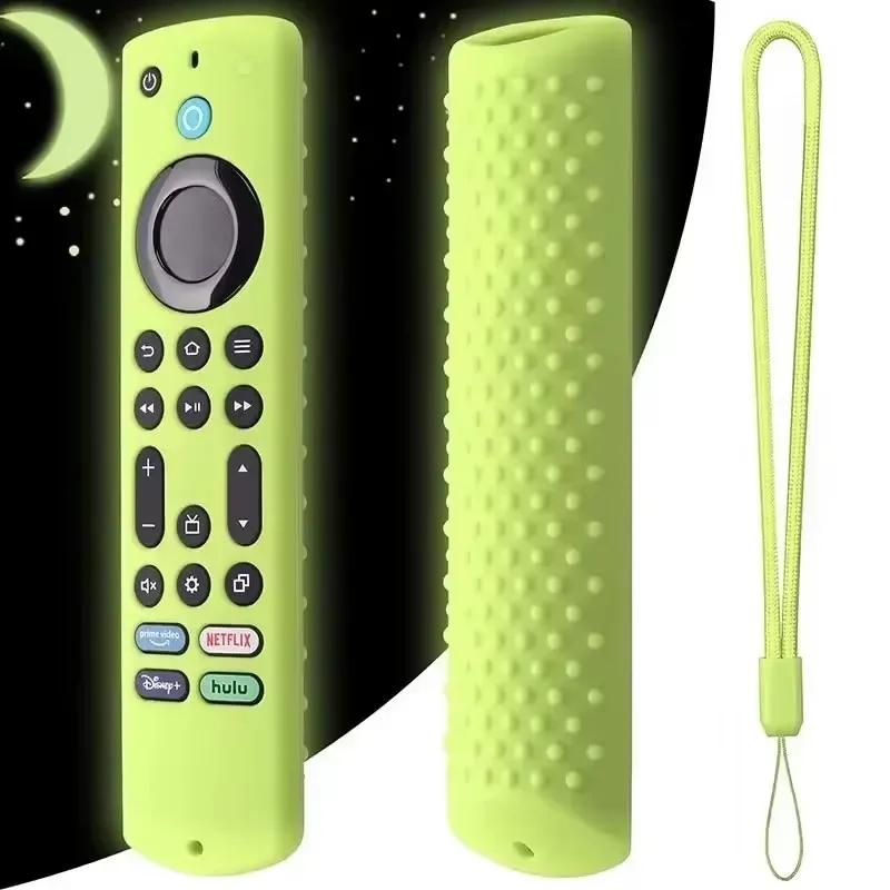 Силиконовый чехол для Amazon Fire TV Stick 4K Max Стриминговое устройство Мягкий чехол для пульта с ремешком Защитный чехол от падения
