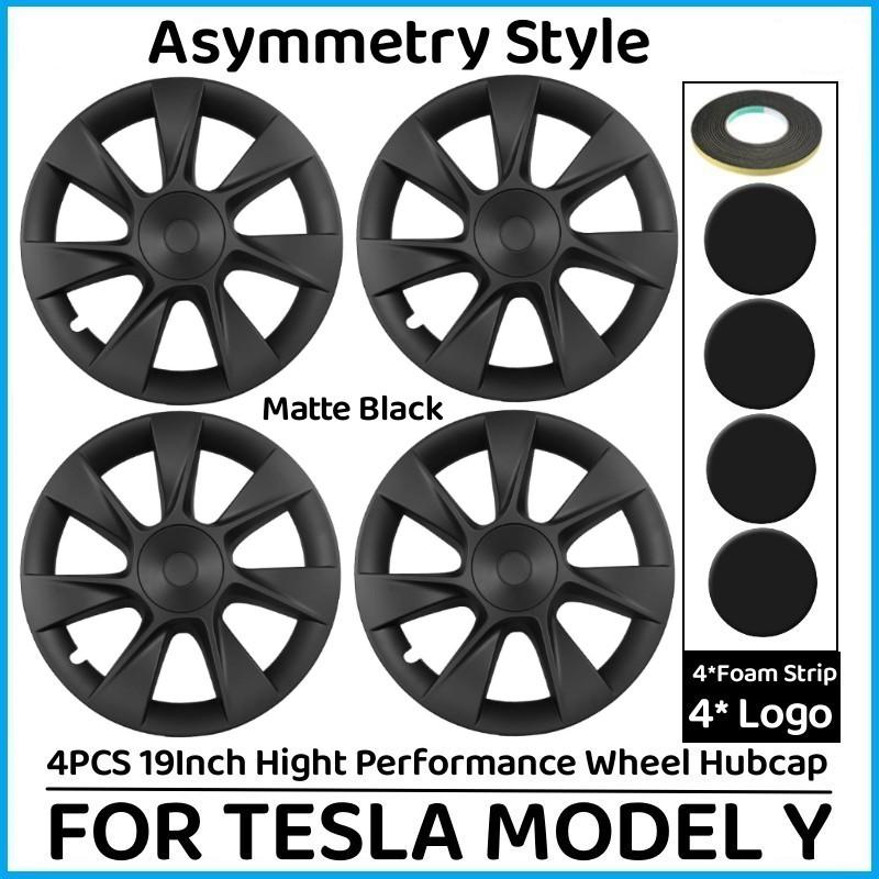 4 шт. Колпаки на колеса для Tesla Model Y 2018-2024 Автомобильные Запасные 19-дюймовые Колпаки ступицы Колпаки ступицы Performance Полное покрытие диска Аксессуары