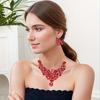 New 7-color Full Diamond Super Flash Peacock Necklace Earrings Set Femininity Banquet Dress with Accessories 2026