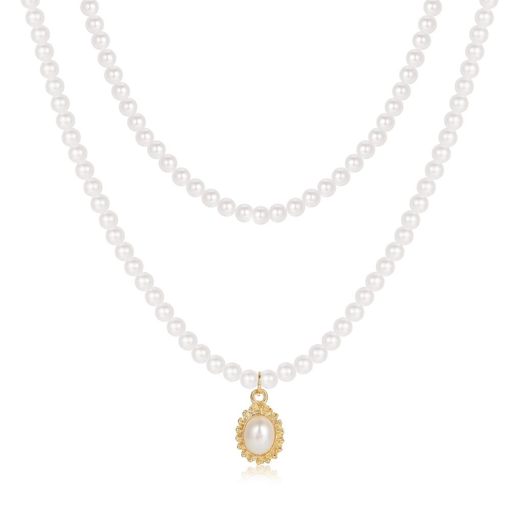 iF ME Корейский жемчуг кулон ожерелье модные многослойные цепочки ожерелья колье ювелирные аксессуары