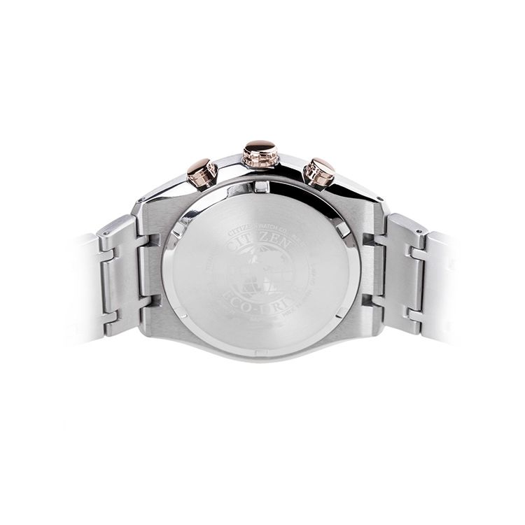 Citizen Eco-Drive Series Waterproof Luminous Casual Quartz Watch Titanium Metal Strap 43mm Men watches Black CA4015-54E