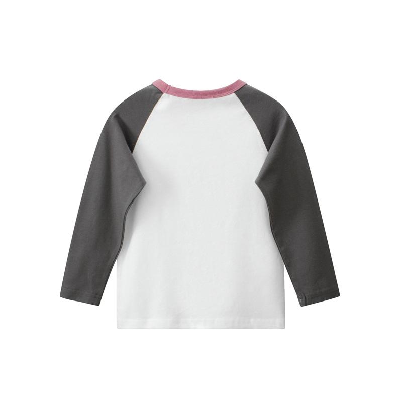 Футболка с длинными рукавами для девочек, детский новый топ в полоску с мультяшным рисунком