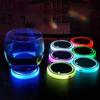 Colorful Car Luminous Water Cup Pad LED Car Interior Breathing Night Light Central Control Car Anti-skid Pad Ambient Light