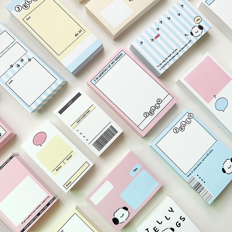 100 Sheets/pc Cartoon Memo Pad Sticky Note To Do List Check List Planner Notepad for Staff Students Stationery Journaling