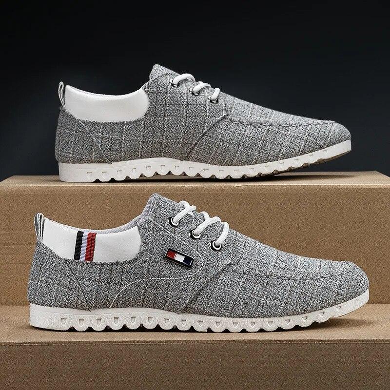 Мужская парусиновая обувь, удобная вулканизированная обувь, уличная повседневная обувь на плоской подошве, новая легкая прогулочная обувь Zapatillas De Hombre