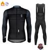 Winter Thermal Long Sleeve Cycling Jersey Men Women Road Bike Wear Fleece Lined Warm Riding Apparel
