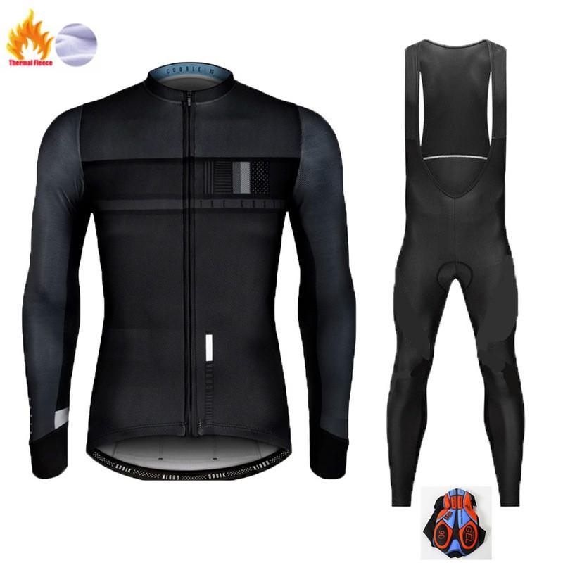 Winter Thermal Long Sleeve Cycling Jersey Men Women Road Bike Wear Fleece Lined Warm Riding Apparel