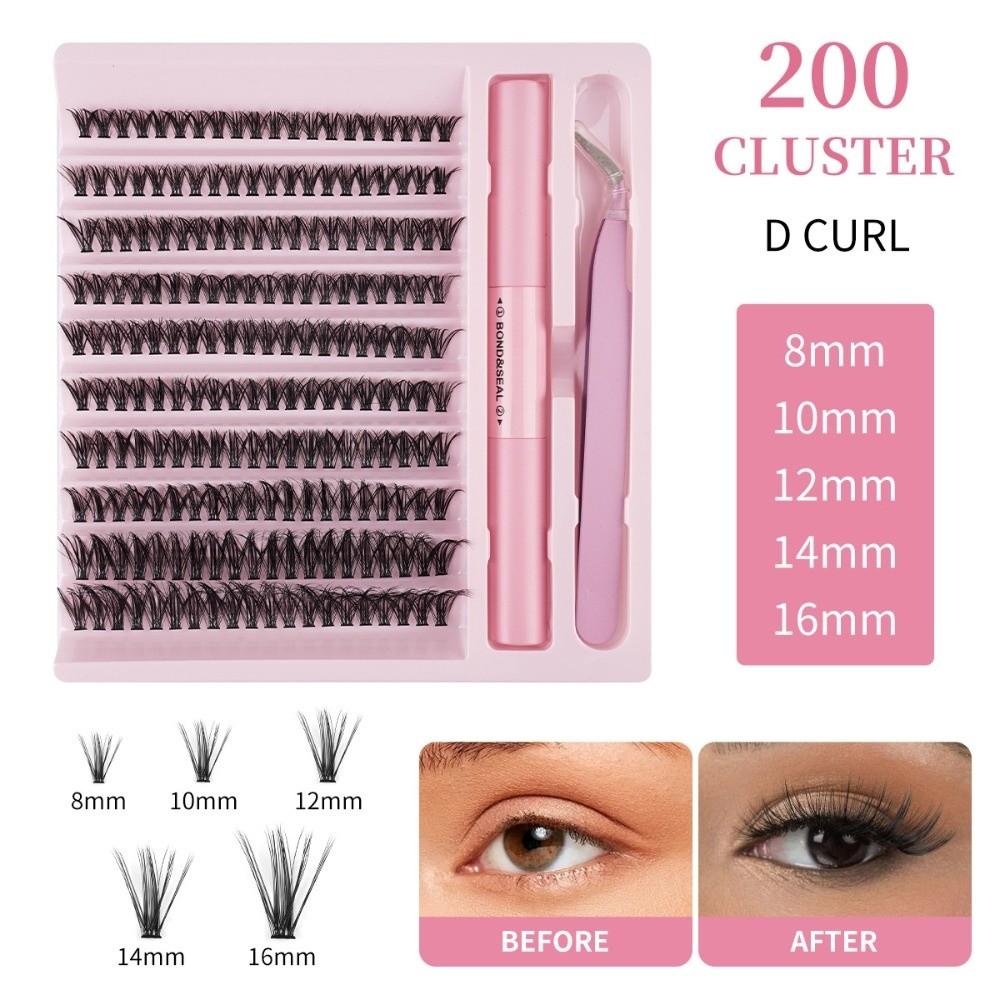 Bond and Seal False Eyelashes Wispy Style Gluing Lashes High Quality DIY Lashes Extension