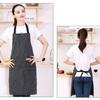 Льняной полосатый фартук Cotto с тонким поясом из хлопчатобумажной ткани для пятен, маслостойкий кофейный комбинезон, фартук, кухонные аксессуары