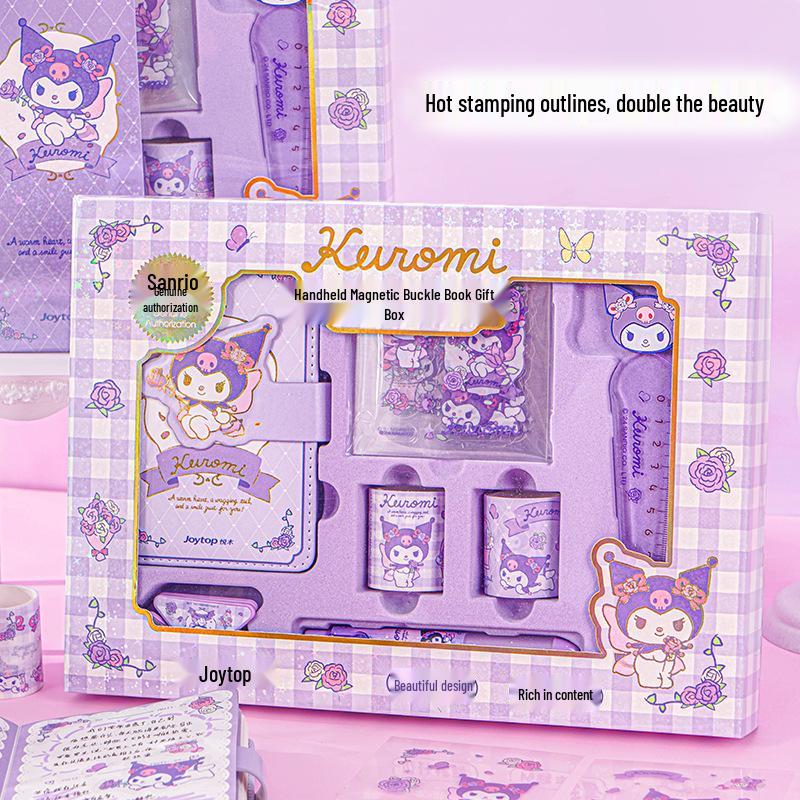 Подарочная коробка-планер Sanrio Kuromi: Элегантный магнитный блокнот для детского дня рождения (1 июня)