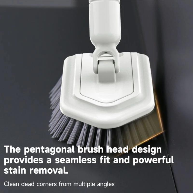 Телескопическая Длинная Ручка Щетка для Чистки Ванной Плитки Туалета Треугольная Щетка Многофункциональная Двойная Щетка Головка Щетка для Пола