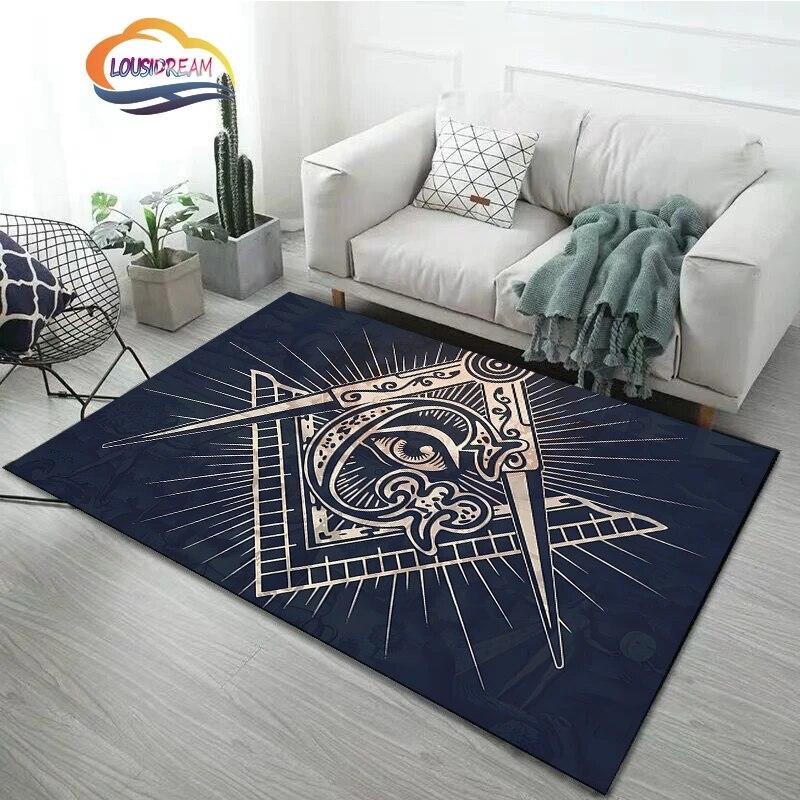 Fashion Carpet Freemasonry Rug Masonic Soft Doormat Rugs Bedroom Freemason Living Room Door Floor Hallway Mats Large
