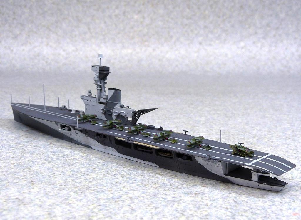 Aoshima Bunka Kyozai Серия Waterline Авианосец Королевского Флота HMS Hermes Битва у Цейлона в Индийском океане Пластиковая модель 1/700