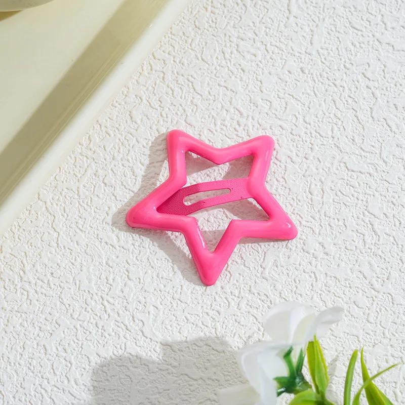 10 шт./набор Милые красочные заколки для волос в виде звезд для девочек, детей. Прекрасное украшение для волос, заколки, детские аксессуары для волос.