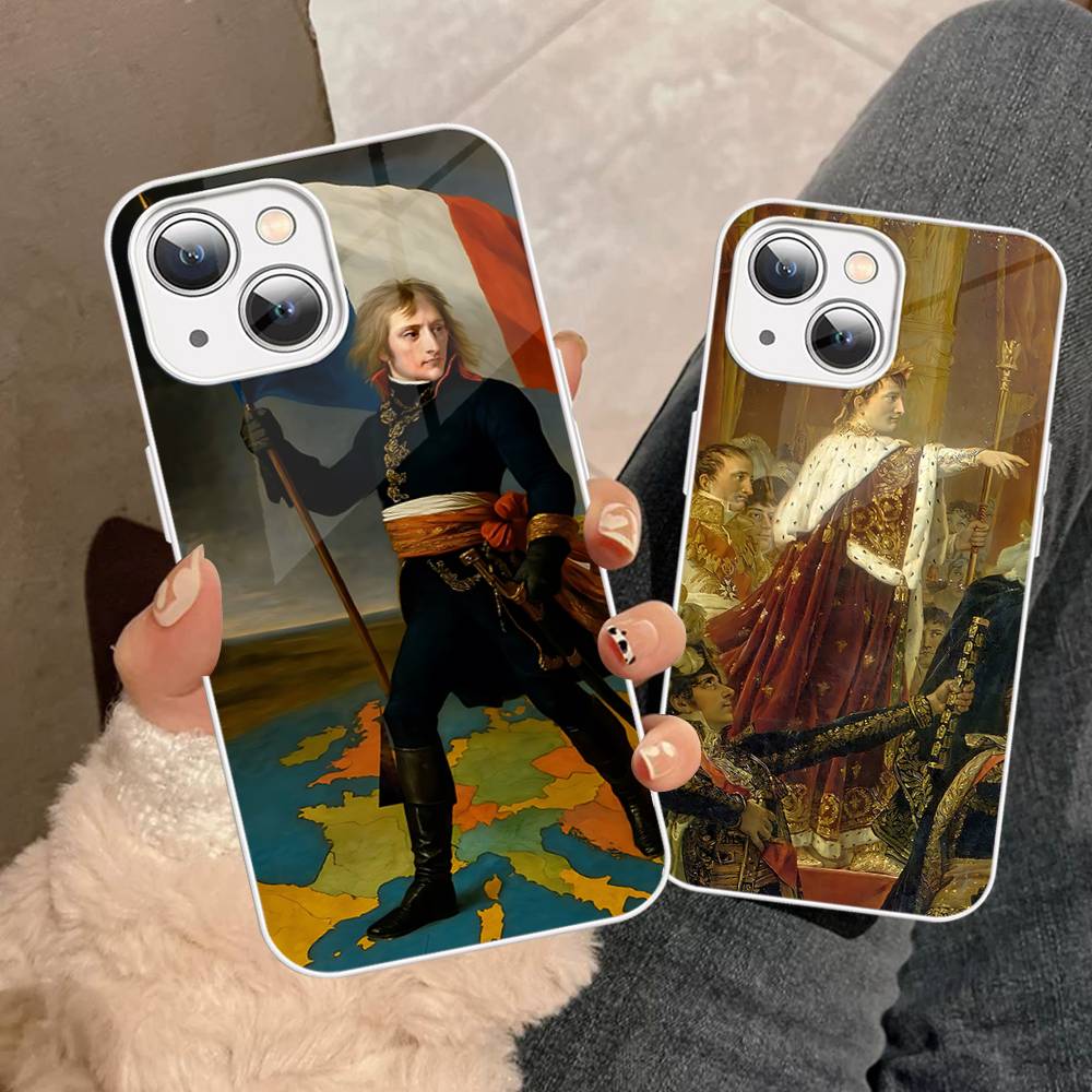 Закаленное стекло с изображением Наполеона Бонапарта для iPhone 14 13 12 11 Pro Mini XS MAX 14Plus X XS XR Чехол