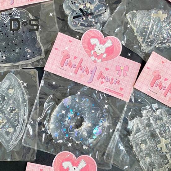 Прозрачная игрушка-вафельница для снятия стресса, прозрачный пончик, тост, круассан, сенсорная игрушка для детей, подростков, взрослых, мягкий мячик для снятия стресса, кошачья лапка, игрушка-фиджет