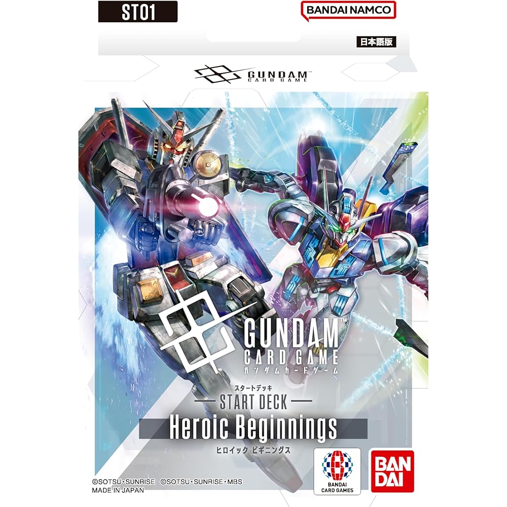 Bandai Gundam Card Game Стартовая колода Героические Начала ST01 Коллекционная Карточная Игра