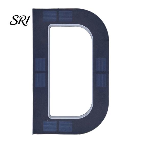 Solar House Number Light Powered Sign with LED Backlight Auto On/Off Waterproof Rechargeable Modern Address Plaque Outdoor Security for Home