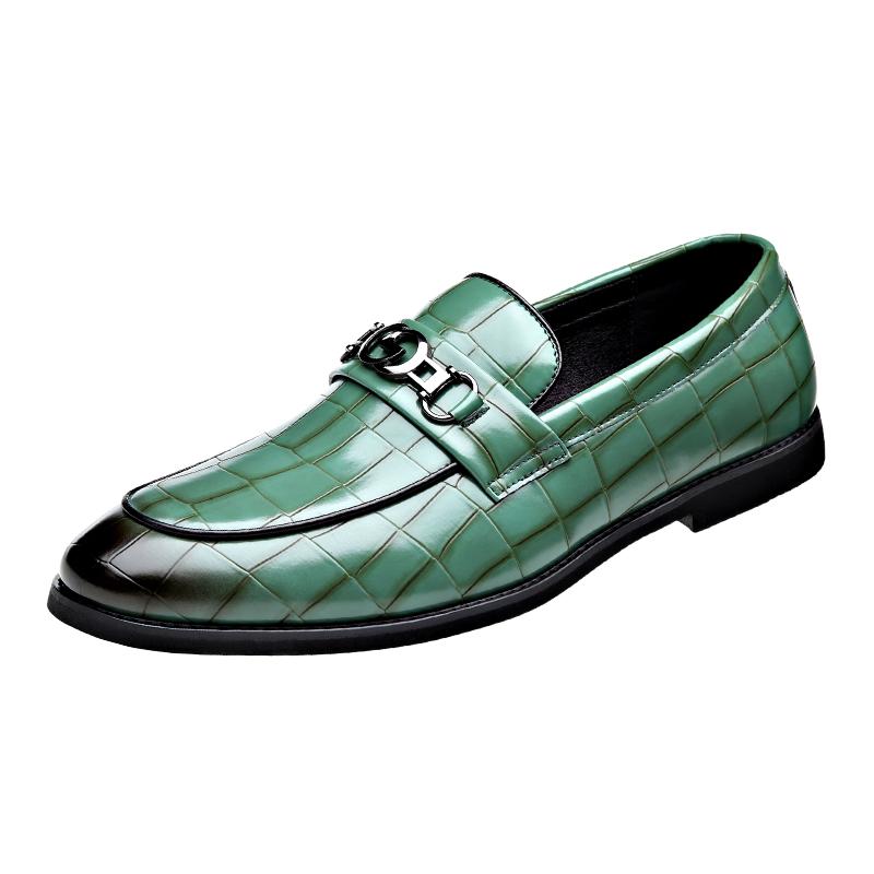 Luxury Men Leather Shoes White Horsebit Loafers Slip On Formal Men Dress Shoes Wedding Office Casual Lazy Shoes For Men Men Shoe