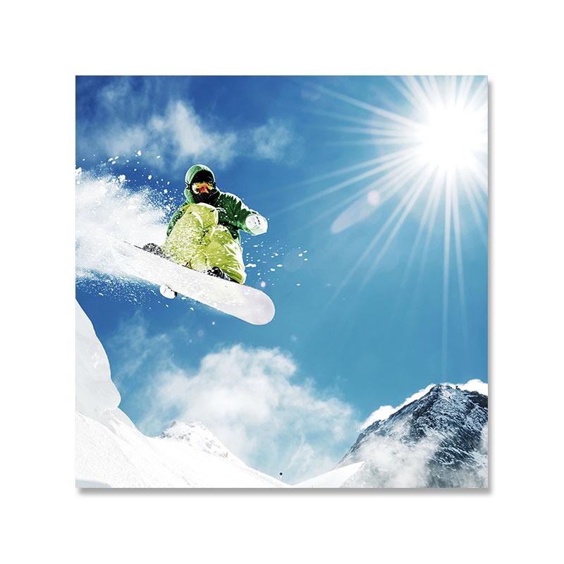 Лыжный спорт, холст, картина, настенное искусство, снежный горный пейзаж, фотографии, Настенный декор, современное украшение для гостиной, дома, Куадрос
