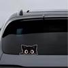 10pcs Peek-a-Boo PVC Decals Black Funny Kitty Decals Cartoon Car Styling Cover  Laptop