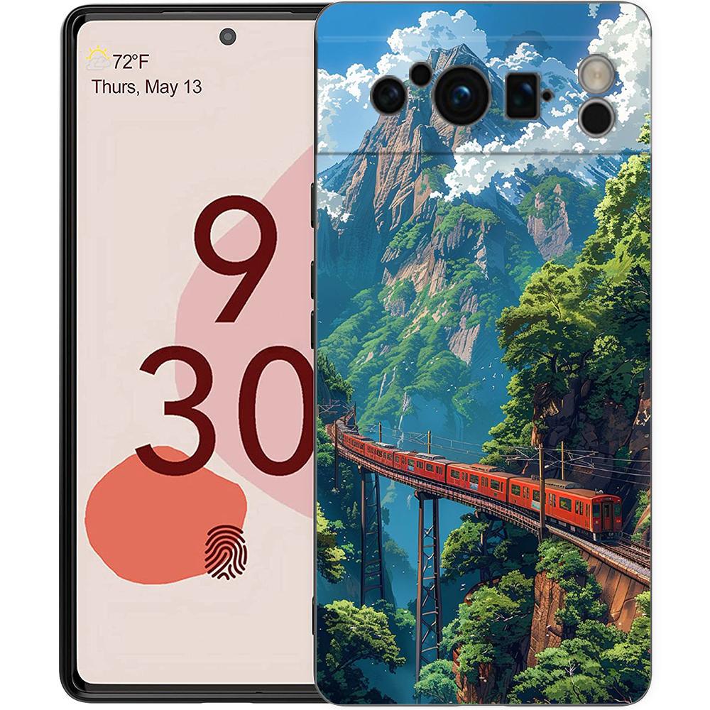 Серия 'Пейзажи Японии' Эстетизм Пейзаж Чехол для телефона для Google Pixel 9 8 7 6 Pro XL 8A 6A 7A 5G Мягкий ударопрочный ТПУ Чехол