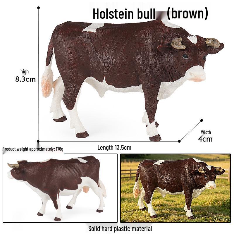 Cognitive Animal Model Toy: Dairy Cow, Buffalo, Yellow Cattle, Rhinoceros, Simmental Bull