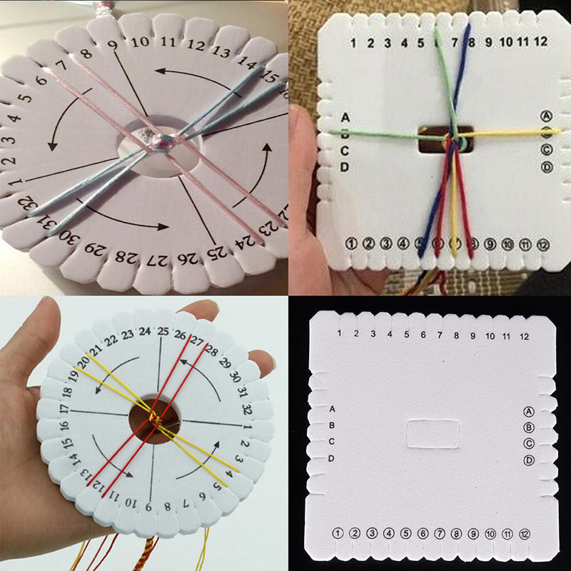 Круглый квадратный шнур ручной работы для плетения дисков, пластина для плетения своими руками, плетеная веревка