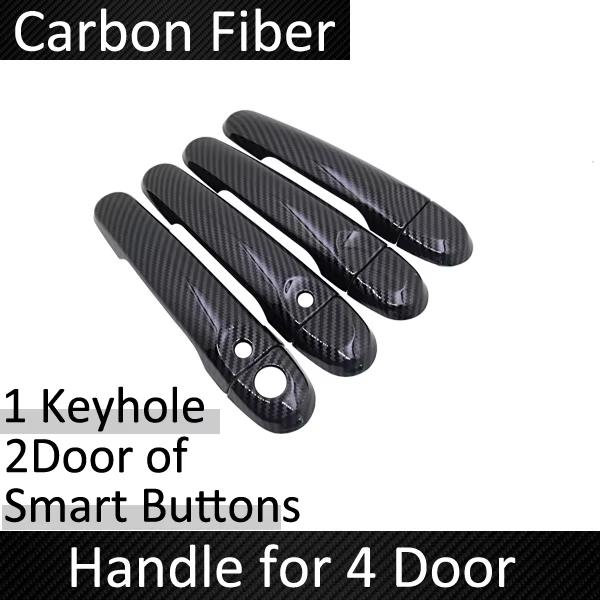 Door Handle Cover For Nissan Micra K13 March 2011~2016 Renault Pulse 2012 2013 2014 2015 Carbon Fiber Car Accessories Stickers