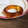 Round Resin Bangle Europe American Style Cuff Bangles Temperament Wide Open Bangle  Women