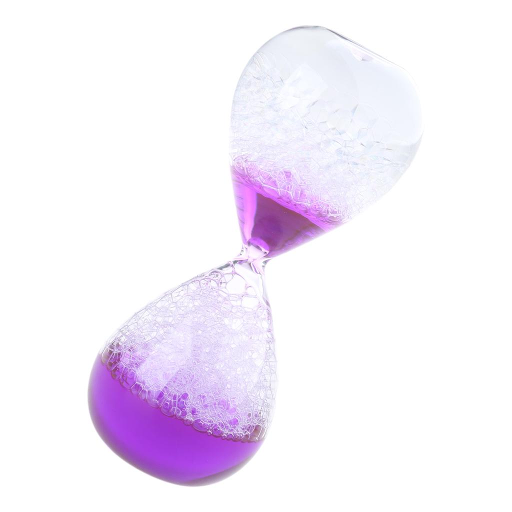 Элегантные стеклянные песочные часы с перетекающими пузырьками, светящиеся в темноте, декоративный таймер для гостиной