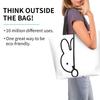 Miffy Tote Large Tote Can Be Used as a Makeup Eco Convenience Store Shopping Durable Convenience 50cm Wide x 40cm High x 15cm Thick Bag, Capacity,