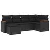 VidaXL Salon de Jardin avec Coussins 6 pcs, Canapés de Terrasse, Ensemble de Meubles de Patio, Mobilier d'Extérieur, Noir 3258576