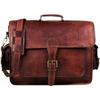 Новая сумка для ноутбука, мужская сумка из натуральной козьей кожи, винтажный коричневый портфель через плечо