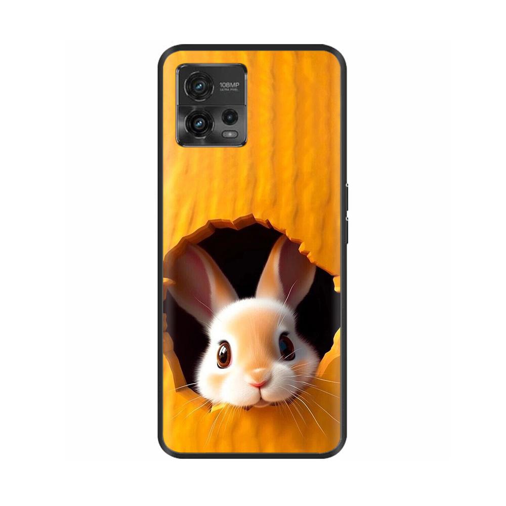 For Moto G72 Case Couple Panda Phone Back Cover For Motorola G72 Cover MotoG72 G 72 Protective Soft Liquid Silicone Funda Bumper