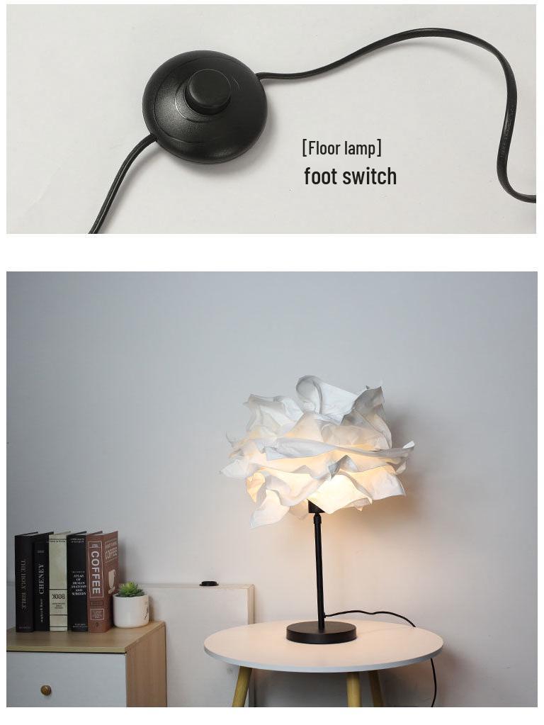 Напольный светильник Cloud с прямым основанием и бумажным абажуром для гостиной, спальни и ресторана.