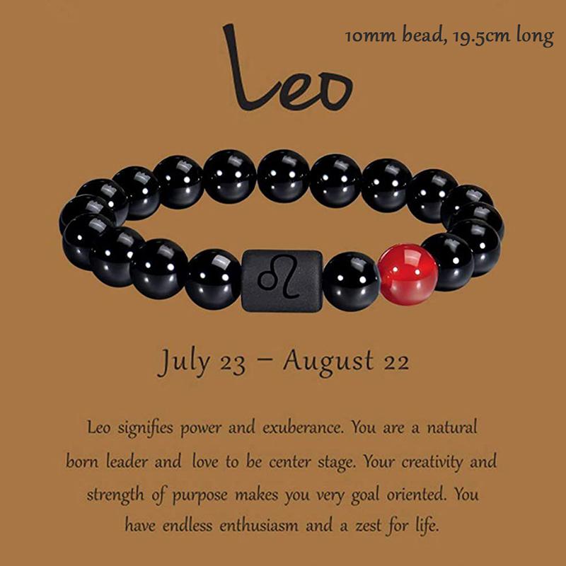 12 браслетов созвездий Homme, браслеты со знаками зодиака, креативный эластичный браслет из бисера для женщин и мужчин, ювелирные изделия для пар, подарки