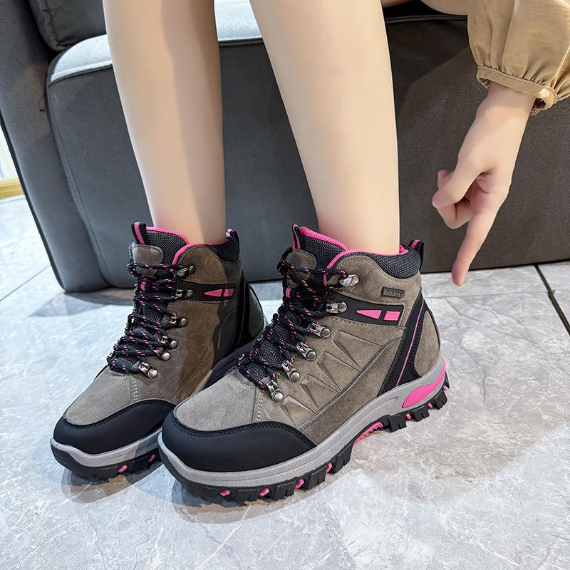 Туфли на толстой подошве с высоким верхом для женщин 2024 года, осень и зима, новые повседневные дышащие спортивные легкие повседневные туфли