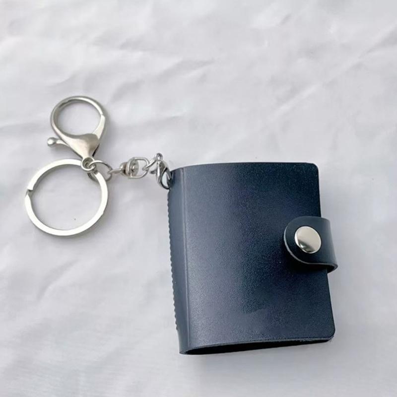 Photocard Binder Album Mini Photo Album with Keychains Mini Photo Card Books Holder with Pendants DIY Keychian 40 Pocket